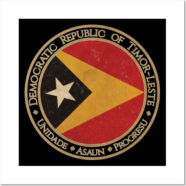 Vintage Democratic Republic of Timor Leste East Oceania Oceanian Flag Wall Art by DragonXX